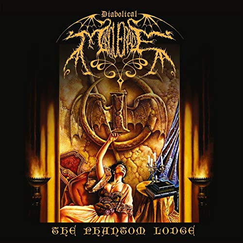"CD cover art featuring a woman in a dimly lit, ornate chamber with candelabras."