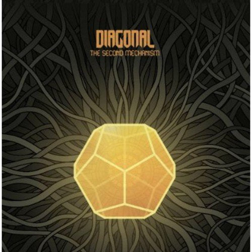 CD cover for Diagonal’s “The Second Mechanism” with geometric design.