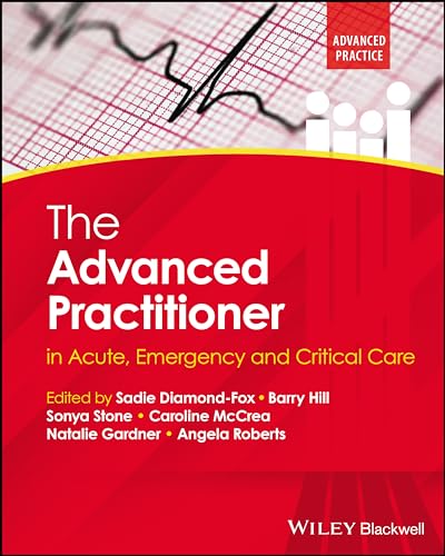 Red book cover with ECG line, title: “The Advanced Practitioner.”