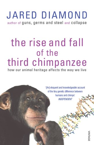 Book cover featuring author Jared Diamond and a chimpanzee’s face.