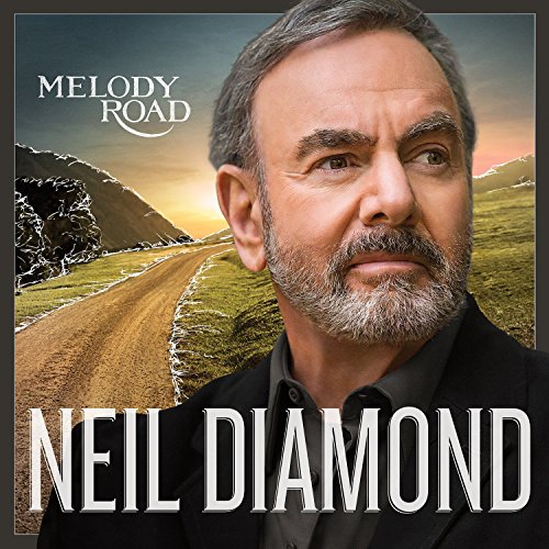 Neil Diamond album cover, "Melody Road," featuring a winding road landscape.