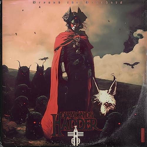 CD cover: figure in horned mask, red cape, with wolves in a landscape.