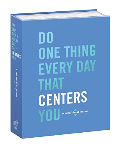 Blue mindfulness journal with the title text printed in white and light blue.