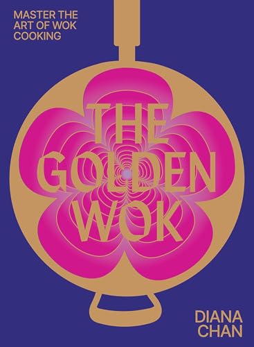 Book cover: "The Golden Wok" with a stylized wok illustration.