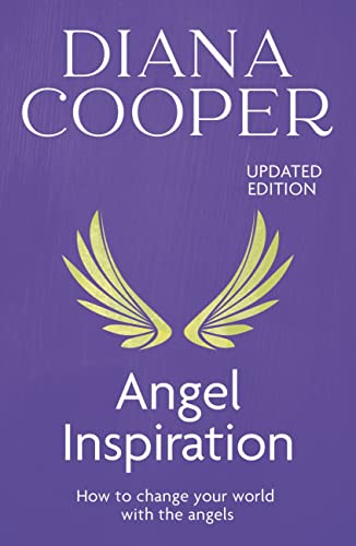 Purple book cover with gold angel wings and white text: "Angel Inspiration".