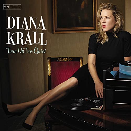 Diana Krall album cover featuring a seated woman and record player.