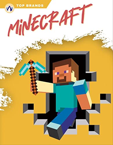 Minecraft book cover featuring a pixelated character holding a pickaxe.