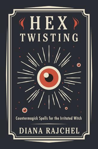 Book cover: “HEX TWISTING” with an eye design and red accents.