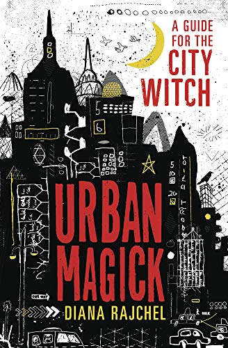 Book cover: “Urban Magick” with city skyline and crescent moon illustration.