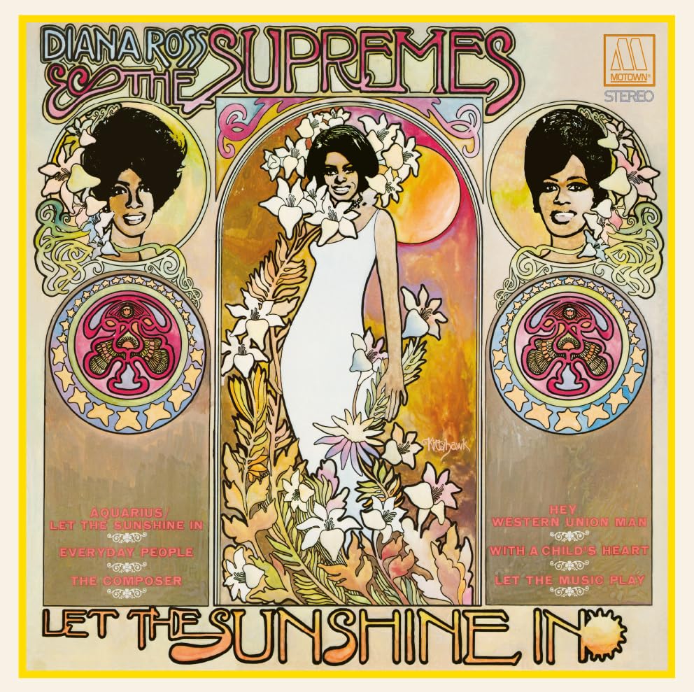Album cover for Diana Ross & The Supremes’ “Let The Sunshine In” vinyl.