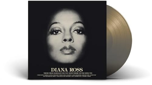 Diana Ross album cover with a close-up portrait and gold vinyl record.