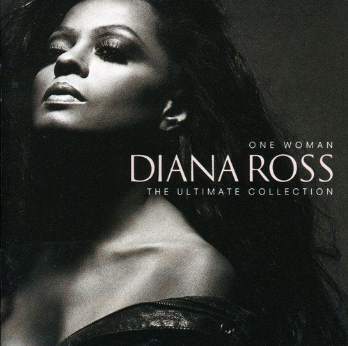"Black and white image of Diana Ross with album title text."