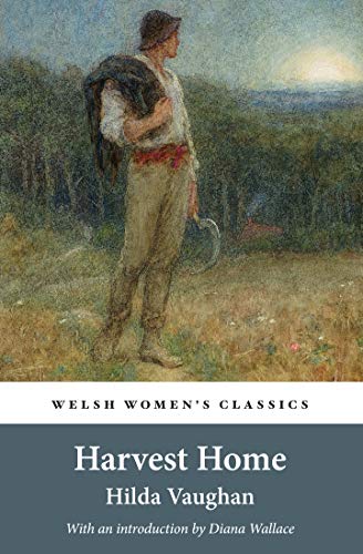 "Book cover featuring a man standing in a field with a sickle."