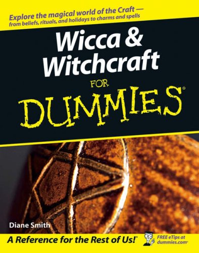 Book cover for “Wicca & Witchcraft For Dummies” with a pentacle.