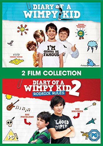 DVD cover for "Diary of a Wimpy Kid" films one and two.
