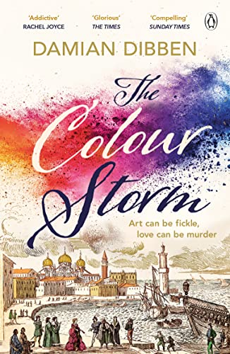 Book cover: “The Colour Storm” with Venetian cityscape and colorful splash.