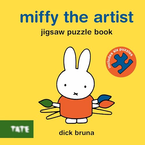 Book cover featuring Miffy holding paintbrushes on a yellow background with text.