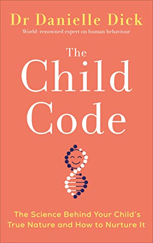 Book cover: "The Child Code" with a DNA strand illustration.
