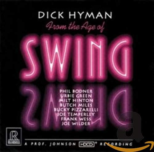 CD cover for Dick Hyman’s “From The Age Of Swing” with neon lettering.