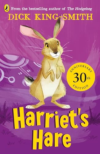 Book cover: illustrated hare with hands clasped, purple background.