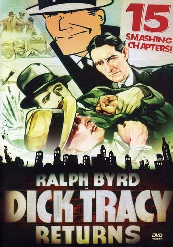 Dick Tracy Returns" DVD cover featuring detectives and a city skyline.