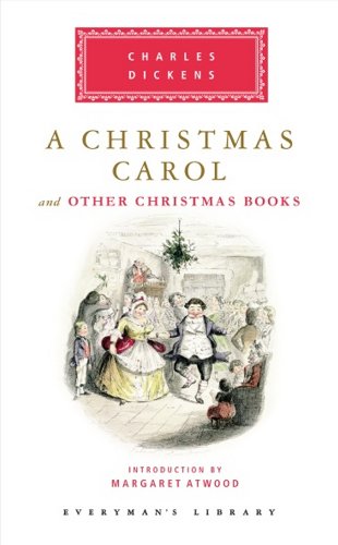 Book cover of "A Christmas Carol" with a Victorian scene and red text.