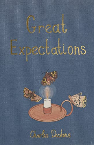 Blue book cover with gold text, a lit candle, and three moths.