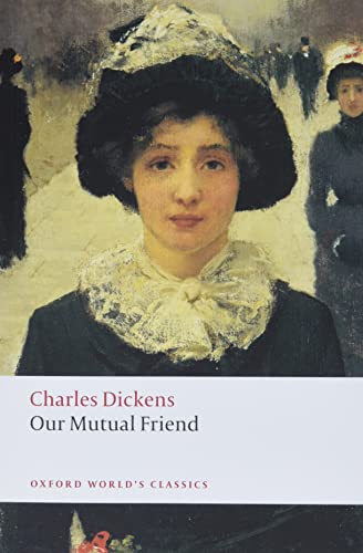 Book cover featuring a portrait of a woman in a hat, titled Our Mutual Friend.