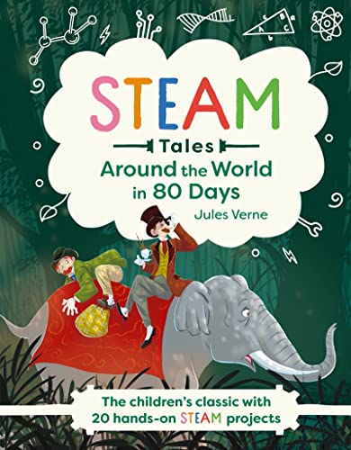 Book cover showing two men riding an elephant in a jungle setting.