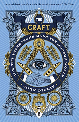 Book cover featuring Masonic symbols: an eye, square, and compass.