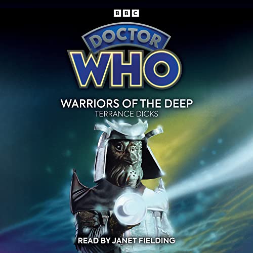 Doctor Who novel cover featuring a Silurian warrior with glowing eyes.