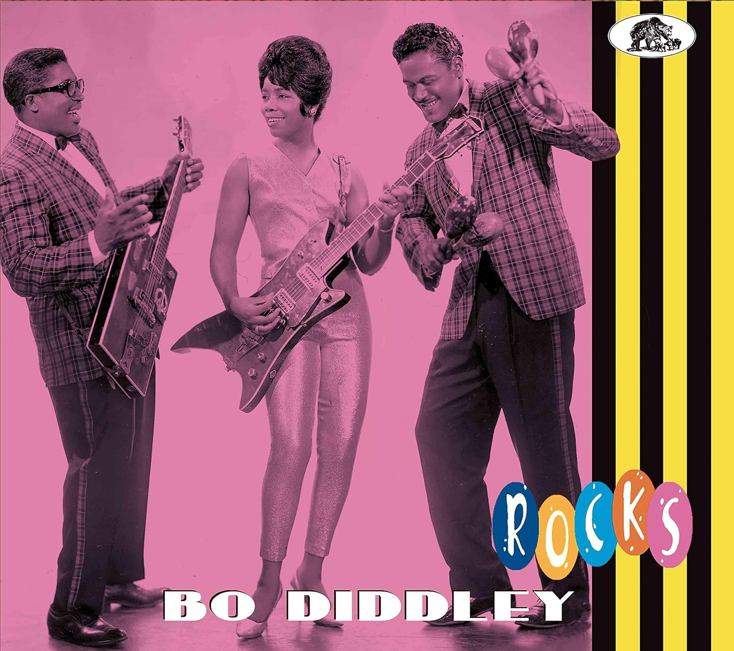 CD cover featuring Bo Diddley and two musicians with guitars.
