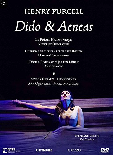 DVD cover for Henry Purcell’s "Dido & Aeneas" opera, featuring a singer.