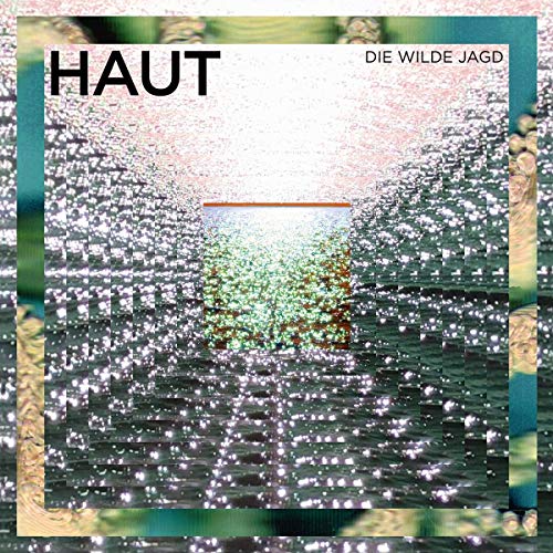 "Album cover with 'HAUT' and 'DIE WILDE JAGD' text, featuring a shimmering, abstract background."