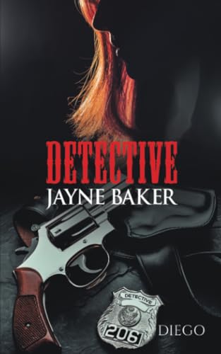 Book cover: woman’s profile, handgun, and detective badge in shadows.