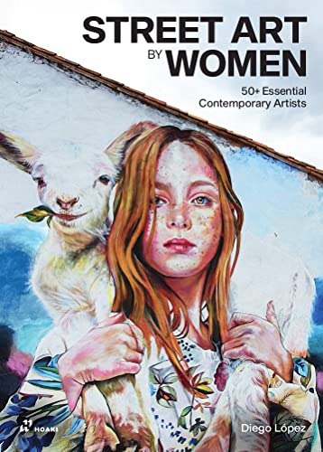 Book cover featuring colorful street art portrait of a young girl and lamb.
