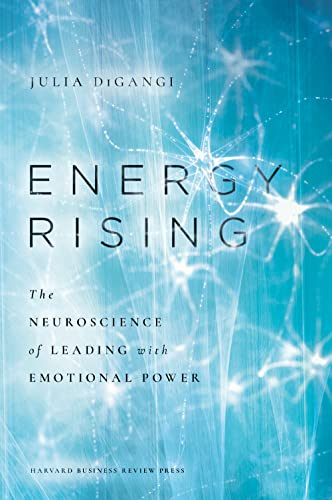 Book cover: "Energy Rising" with blue, starburst-like abstract background.