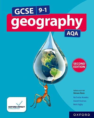 Textbook cover showing an ant holding a water droplet containing a globe of Earth.