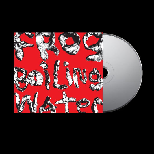 DIIV album "Frog In Boiling Water" CD cover, red text on black background.