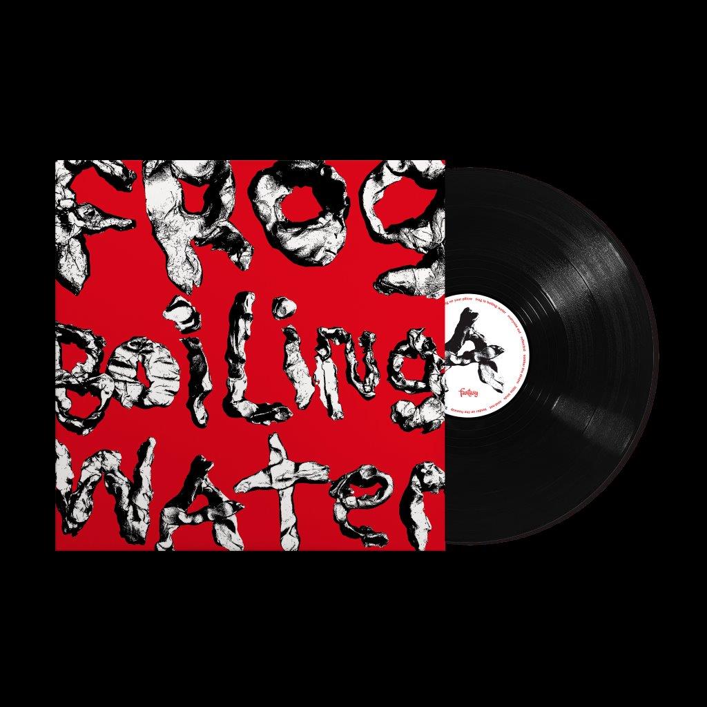 DIIV album "Frog In Boiling Water" vinyl record with red cover art.