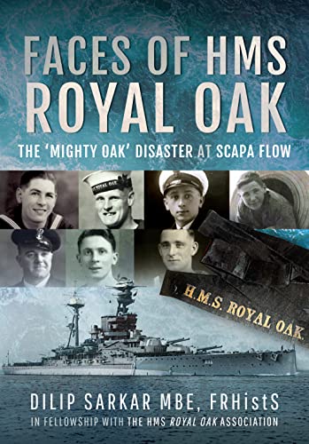 Book cover featuring portraits of sailors and the HMS Royal Oak battleship.