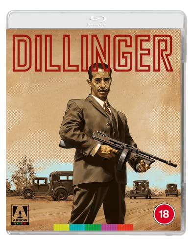 Dillinger" Blu-ray cover featuring a man in a suit holding a machine gun.