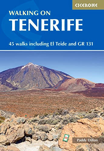 Book cover: “Walking on Tenerife” with a mountain landscape.