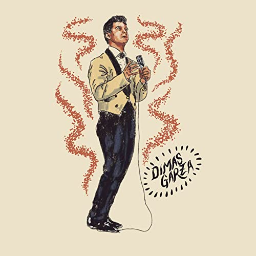 Illustration of a man in a tuxedo singing into a vintage microphone.