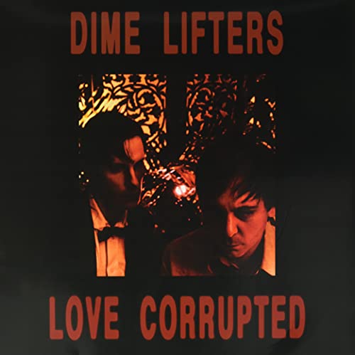 Dark album cover featuring two shadowed figures and bold text.