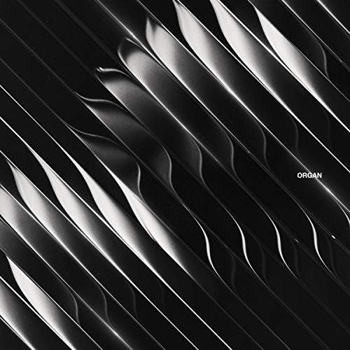 Black and white abstract image with diagonal lines and the word "ORGAN" in small white text.