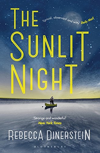 Book cover: "The Sunlit Night" with a lone boat on a dark sea.