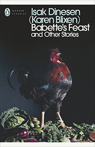 Book cover featuring a rooster standing among vegetables against a dark background.