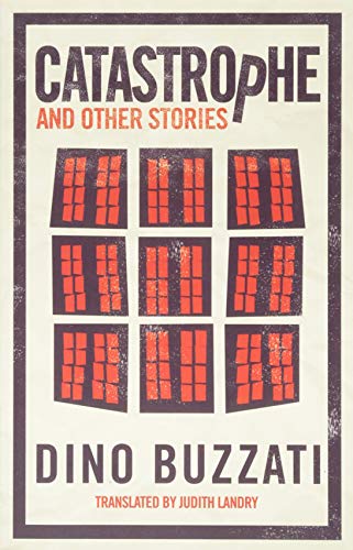 Book cover: "Catastrophe and Other Stories" by Dino Buzzati, with red window design.