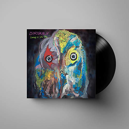 Dinosaur Jr. “Sweep It Into Space” vinyl record with abstract cover art.